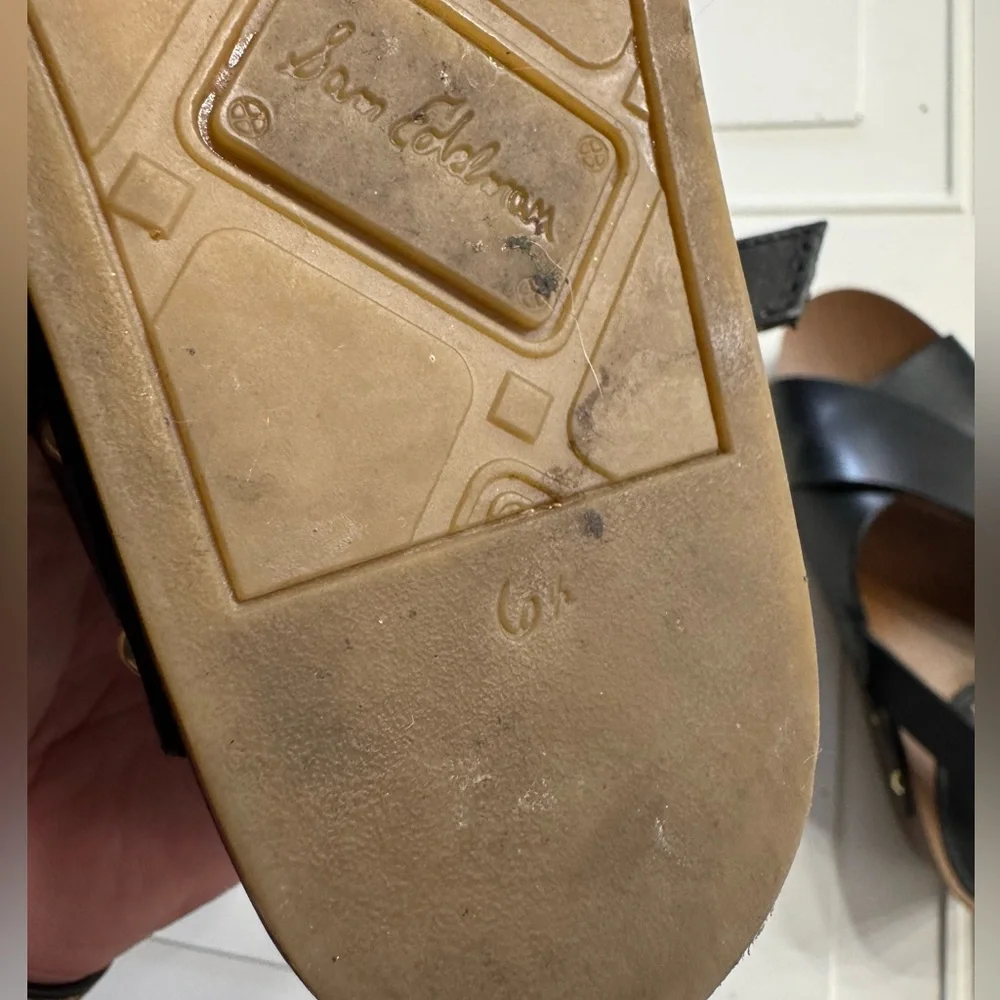 Sam Edelman Bentlee Platform Sandal Gold Studded Womens Size 6.5 - Picture 8 of 8